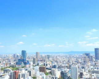 旭川の街並みのビルが見渡せる風景